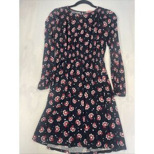 kate spade dress size xs summer Navy With Red Flowers
